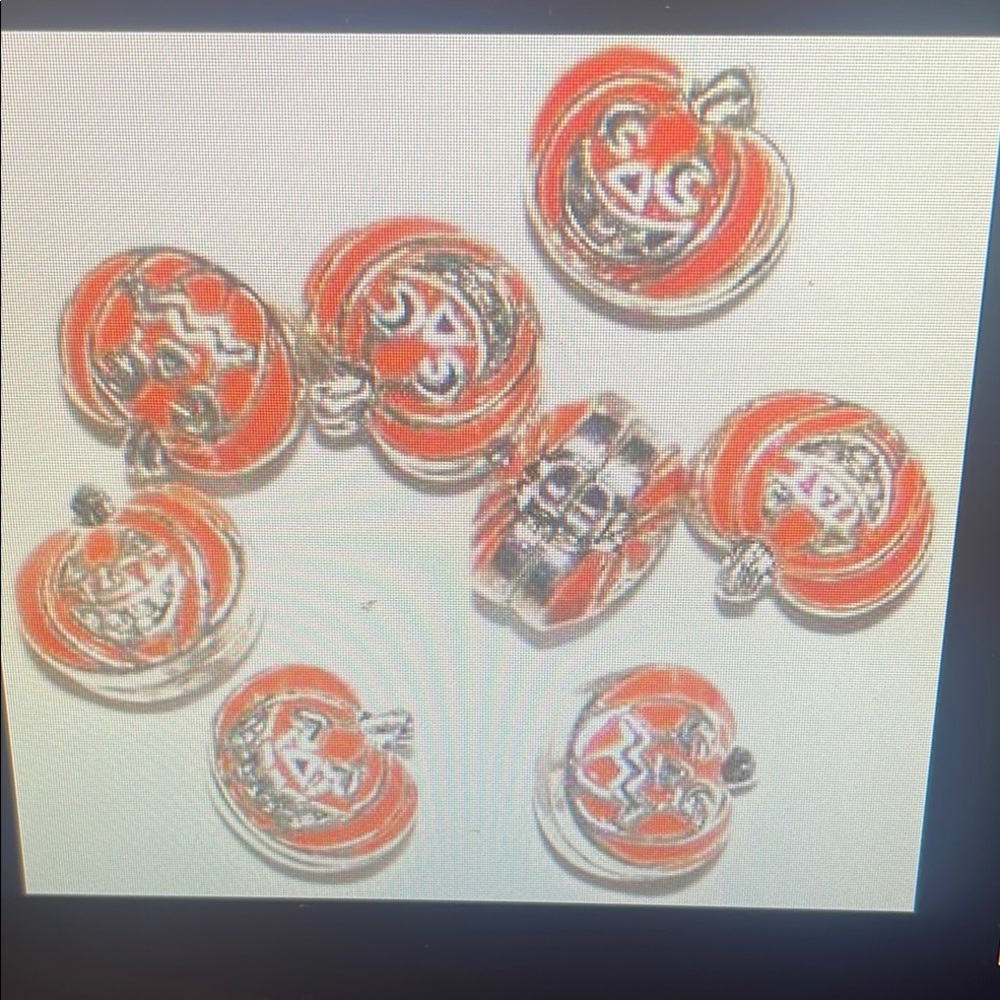 Halloween Pumpkin Charm Beads  4